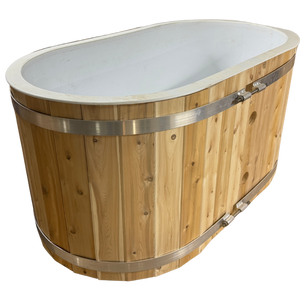 Oval 5′ Cedar Plunge — 2-Person Hybrid with 1 HP Hot &amp; Cold Chiller